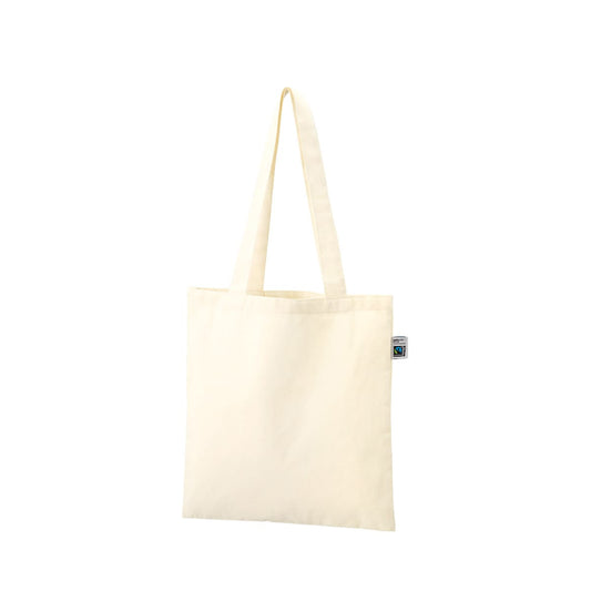 フェアトレードコットンカジュアルフラットバッグ（M） | ノベルティ(小物) | 1枚 | TR-1400 | ナチュラル
