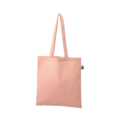 フェアトレードコットンカジュアルフラットバッグ（L） | ノベルティ(小物) | 1枚 | TR-1401 |  スモーキーピンク