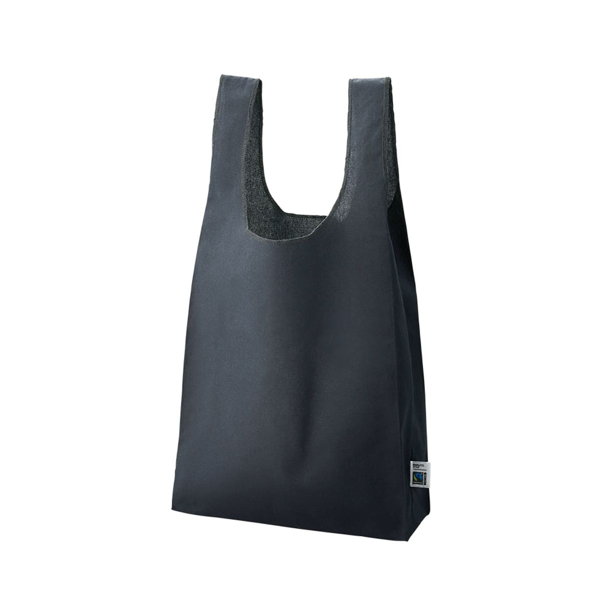 フェアトレードコットンマチ付マルシェバッグ | ノベルティ(小物) | 1枚 | TR-1402 | ネイビー