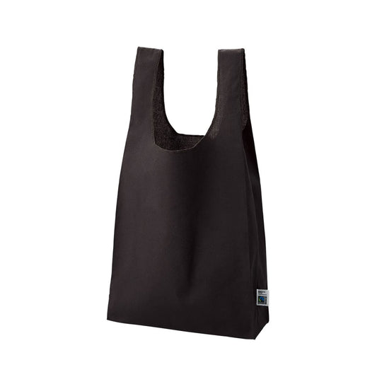 フェアトレードコットンマチ付マルシェバッグ | ノベルティ(小物) | 1枚 | TR-1402 | ナイトブラック