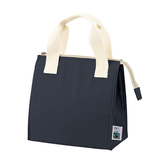 フェアトレードコットンスクエア保冷トート（S） | ノベルティ(小物) | 1枚 | TR-1403 | ネイビー