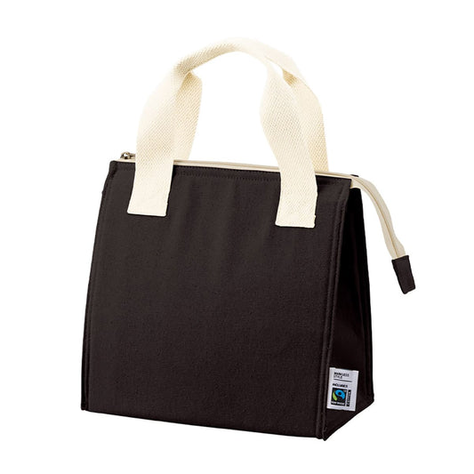 フェアトレードコットンスクエア保冷トート（S） | ノベルティ(小物) | 1枚 | TR-1403 | ブラック