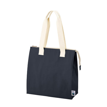 フェアトレードコットンスクエア保冷トート（M） | ノベルティ(小物) | 1枚 | TR-1404 | ネイビー