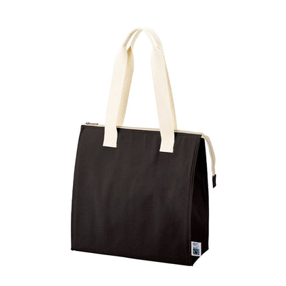 フェアトレードコットンスクエア保冷トート（M） | ノベルティ(小物) | 1枚 | TR-1404 | ナイトブラック