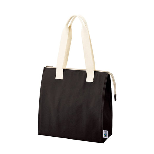 フェアトレードコットンスクエア保冷トート（M） | ノベルティ(小物) | 1枚 | TR-1404 | ナイトブラック