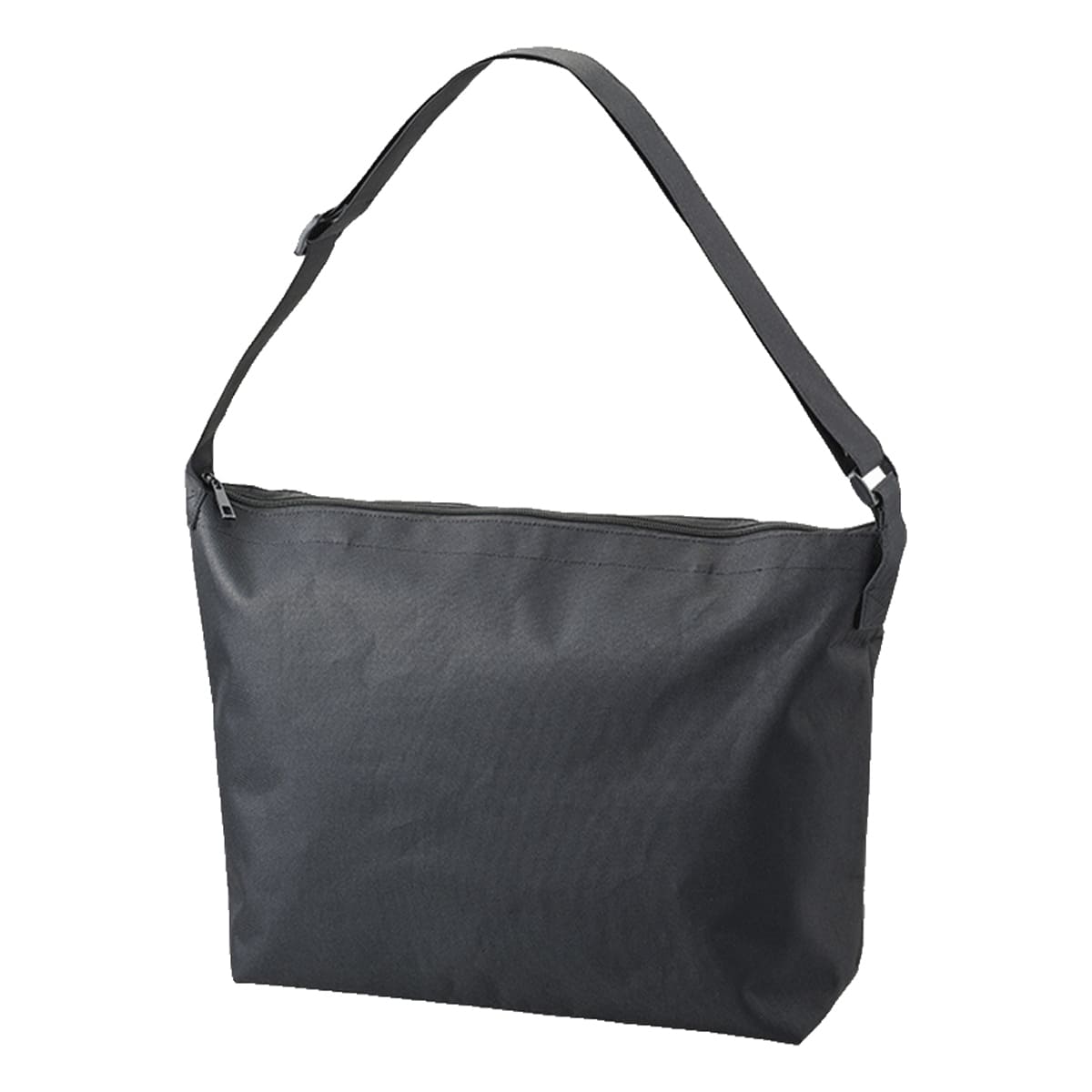 アジャスター付ファスナーショルダーバッグ | ノベルティ(小物) | 1枚 | TR-1407 | インクブラック