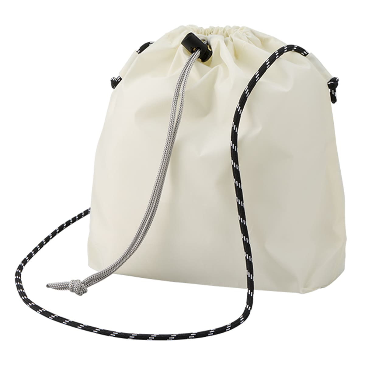 ファインライトポリ巾着ショルダー | ノベルティ(小物) | 1枚 | TR-1438 | ナチュラルホワイト