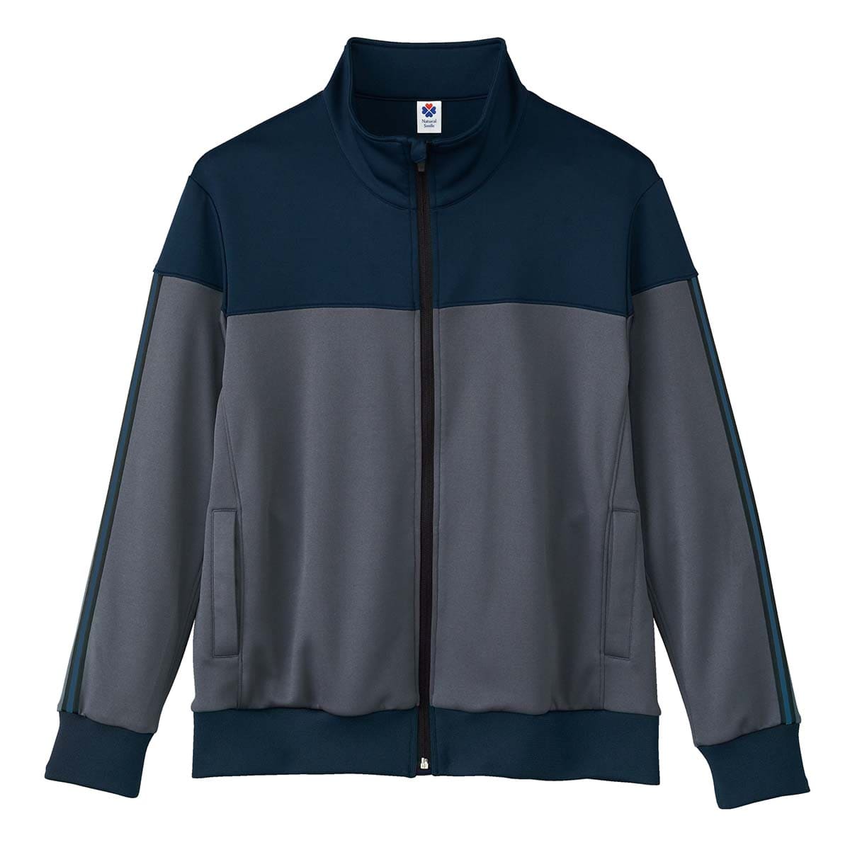 ユニセックスジャケット | 介護服（福祉・ケア） | 1枚 | TJ0804U | グレー×ネイビー