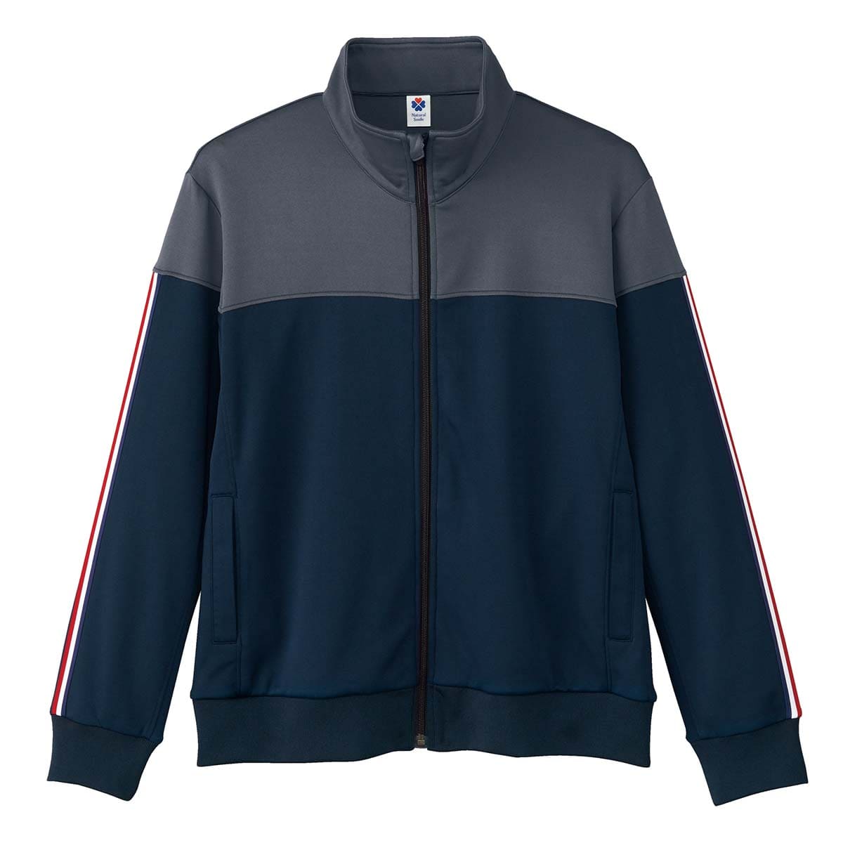 ユニセックスジャケット | 介護服（福祉・ケア） | 1枚 | TJ0804U | ネイビー×グレー