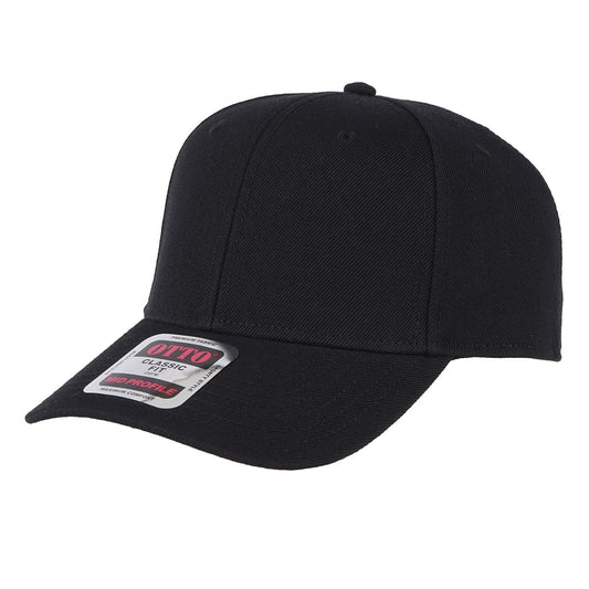 OTTO 6パネルミッドプロファイルベースボールキャップ | ノベルティ(小物) | 1枚 | OTC-365 | ブラック