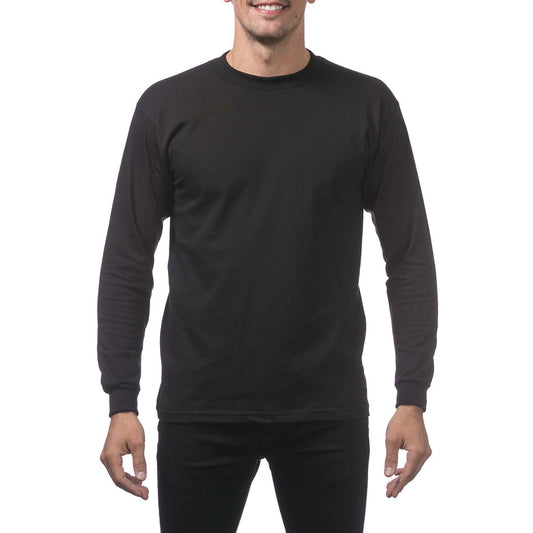 pro club Heavyweight Cotton Long Sleeve Crew Neck T-shirt | メンズ | 1枚 | 114 | BLACK