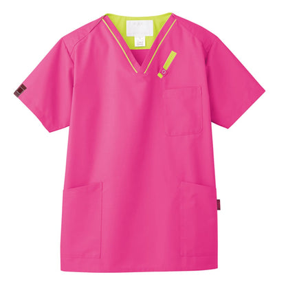 スクラブ（PANTONE） | メディカルウェア | 1枚 | 7042SC | チェリーピンク×ライム