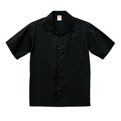 T／C オープンカラー シャツ | メンズ | 1枚 | 1759-01 | ブラック