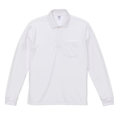 4.7オンス スペシャル ドライ カノコ ロングスリーブ ポロシャツ（ポケット付）（ローブリード） | ビッグサイズ | 1枚 | 2024-01 | ホワイト