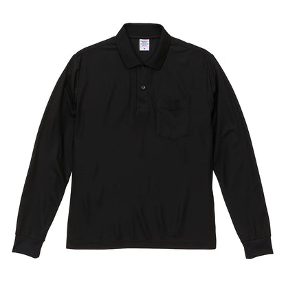 4.7オンス スペシャル ドライ カノコ ロングスリーブ ポロシャツ（ポケット付）（ローブリード） | メンズ | 1枚 | 2024-01 | ブラック