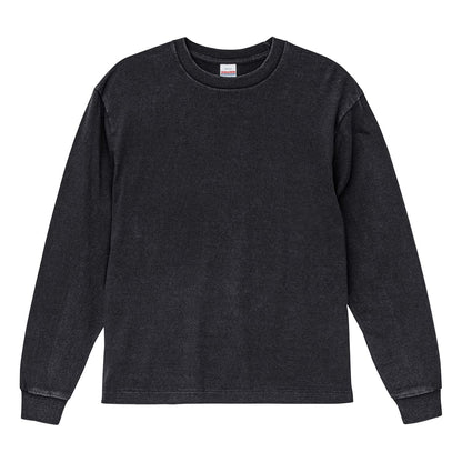 6.2オンス オープンエンド フェードウォッシュ ロングスリーブ Tシャツ（2.1インチリブ） | ビッグサイズ | 1枚 | 4231-01 | フェードブラック