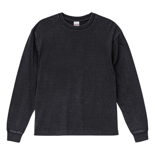 6.2オンス オープンエンド フェードウォッシュ ロングスリーブ Tシャツ（2.1インチリブ） | ビッグサイズ | 1枚 | 4231-01 | フェードブラック