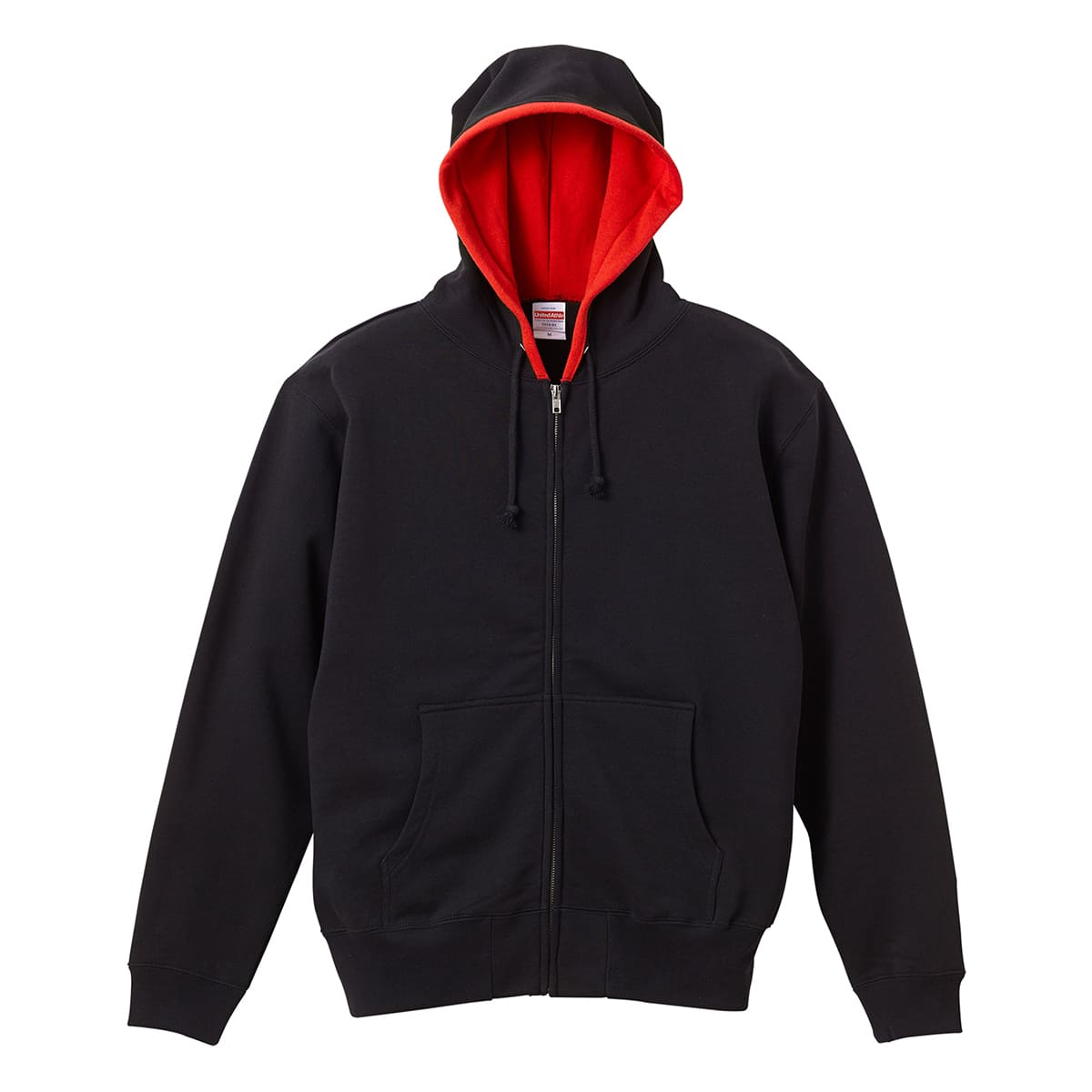 10.0オンス スウェット フルジップ パーカ(パイル) | メンズ | 1枚 | 5213-01 | ブラック/レッド