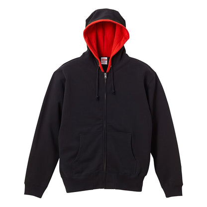 10.0オンス スウェット フルジップ パーカ(パイル) | メンズ | 1枚 | 5213-01 | ブラック/レッド