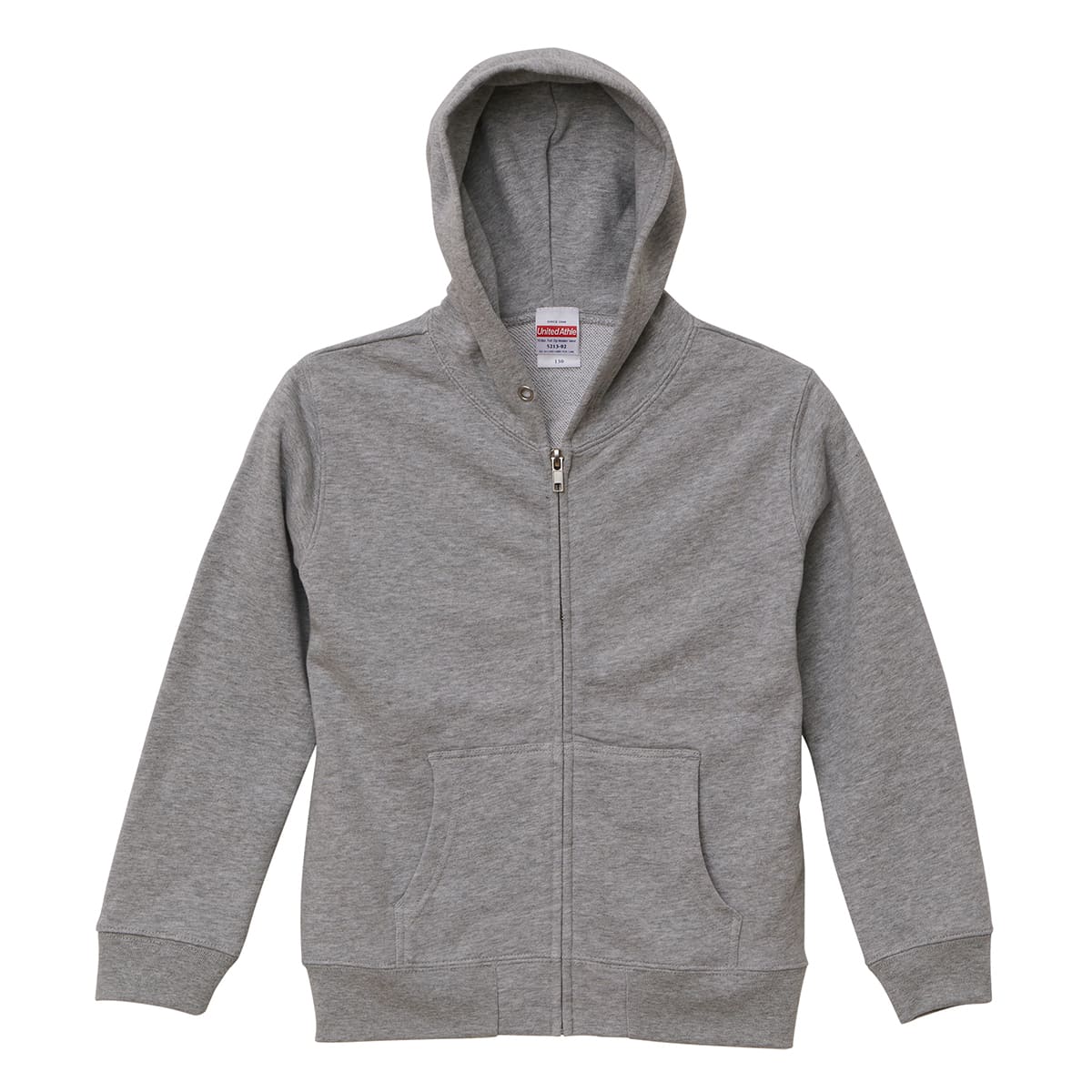 10.0オンス スウェット フルジップ パーカ(パイル) | キッズ | 1枚 | 5213-02 | ミックスグレー