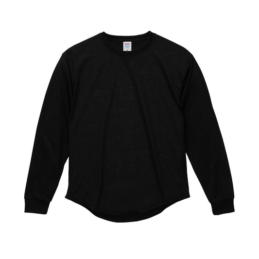 5.6オンス ドライコットンタッチ ラウンドテール ロングスリーブTシャツ（2.1インチリブ）（ローブリード） | メンズ | 1枚 | 5663-01 | ブラック