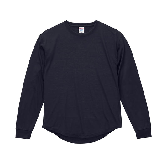 5.6オンス ドライコットンタッチ ラウンドテール ロングスリーブTシャツ（2.1インチリブ）（ローブリード） | メンズ | 1枚 | 5663-01 | ネイビー