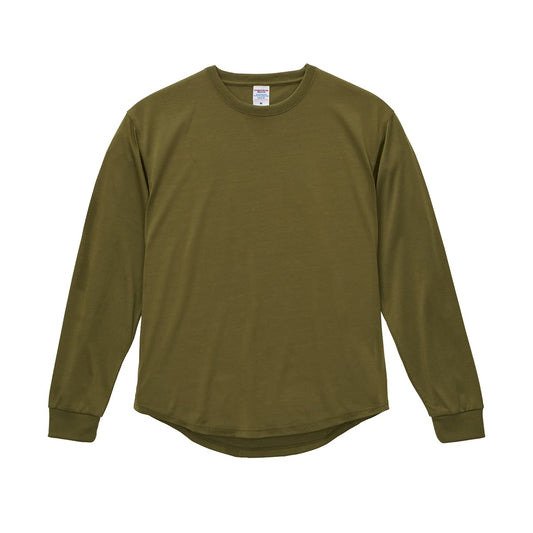 5.6オンス ドライコットンタッチ ラウンドテール ロングスリーブTシャツ（2.1インチリブ）（ローブリード） | メンズ | 1枚 | 5663-01 | アシッドオリーブ