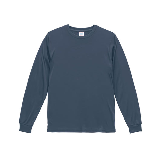 4.4オンス ドライスムース リサイクルポリエステル ロングスリーブ Tシャツ | ビッグサイズ | 1枚 | 5709-01 | グレイッシュブルー