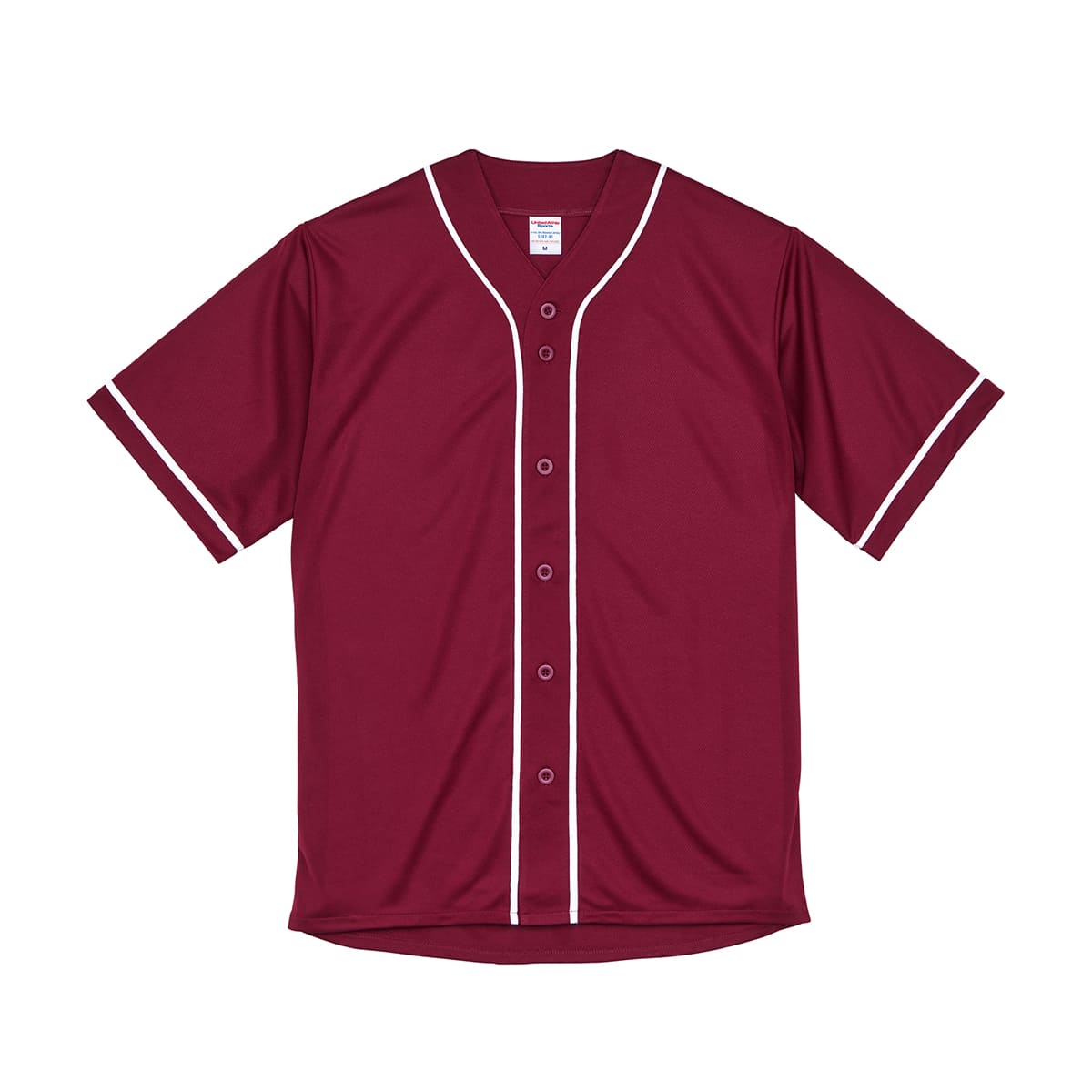 4.1オンス ドライアスレチック ベースボールシャツ | ビッグサイズ | 1枚 | 5982-01 | バーガンディ/ホワイト