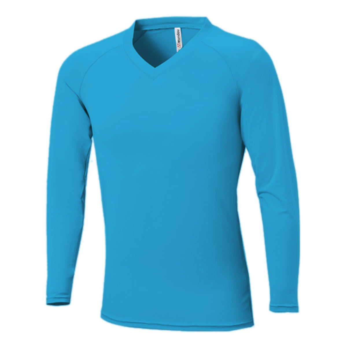 カラーインナー長袖Vネック | ユニフォーム | 1枚 | P7200 | ターコイズ