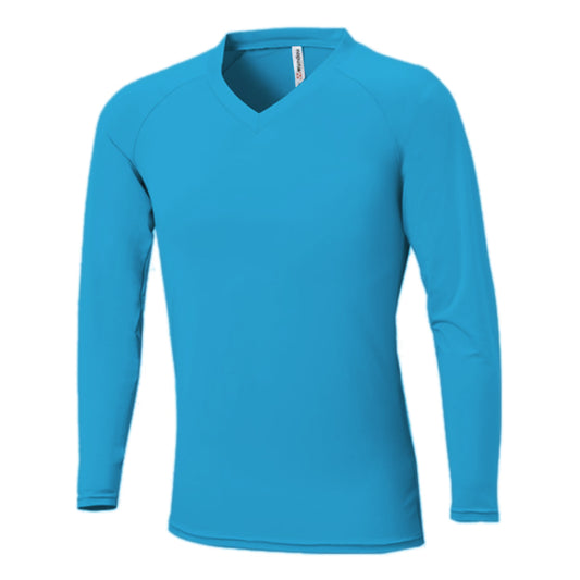 カラーインナー長袖Vネック | ユニフォーム | 1枚 | P7200 | ターコイズ