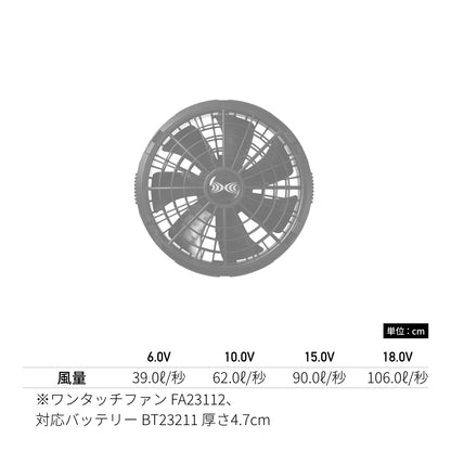 空調服スターターキット18V | ユニフォーム | 1枚 | SK23011 | ブラック