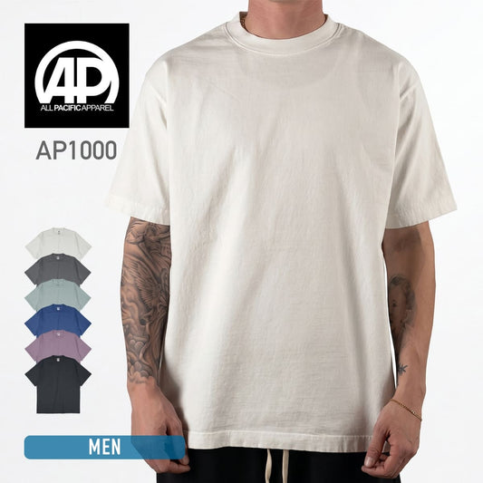 オールパシフィックアパレル 7oz ガーメントダイTシャツ | メンズ | 1枚 | AP1000 | ボーン