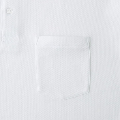 ポケット付き 長袖アクティブ ポロシャツ | ビッグサイズ | 1枚 | APL-269 | ホワイト