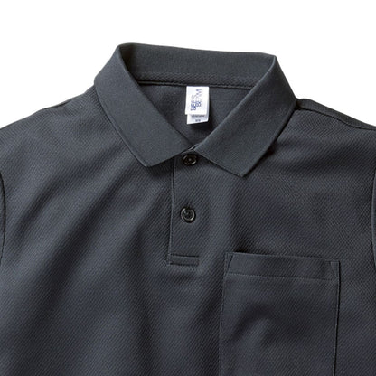 ポケット付き アクティブ ポロシャツ | メンズ | 1枚 | APP-260 | ブラック
