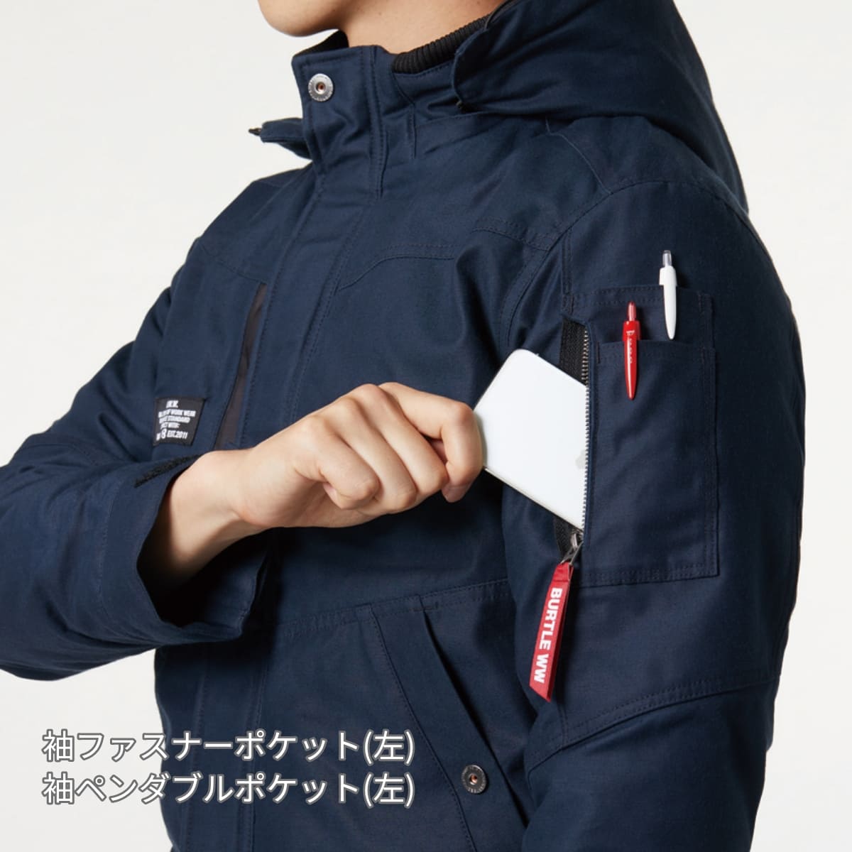 BLK フード付き ジャケット Mサイズ ネイビー 1月中旬お届け予約商品】3-IN-1 HOODED JACKET 3 in 1 フード