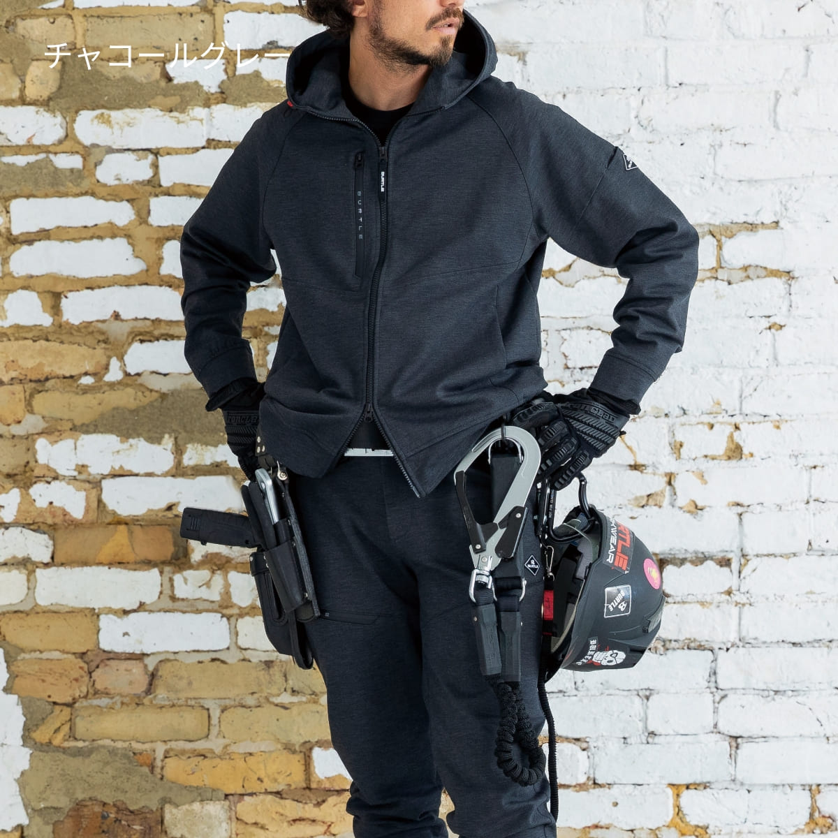 フーディブルゾン（ユニセックス）［851シリーズ］ | ユニフォーム | 1枚 | 851 | チャコールグレー