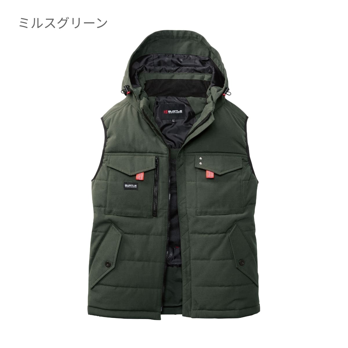 BURTLE 防寒ベスト5054-14-XXLミルスグリーン 505414XXL 環境改善用品 寒さ対策用品 防寒着(代引不可)【送料無料】 bl_5054_14_817ad263-49a1-47c8-