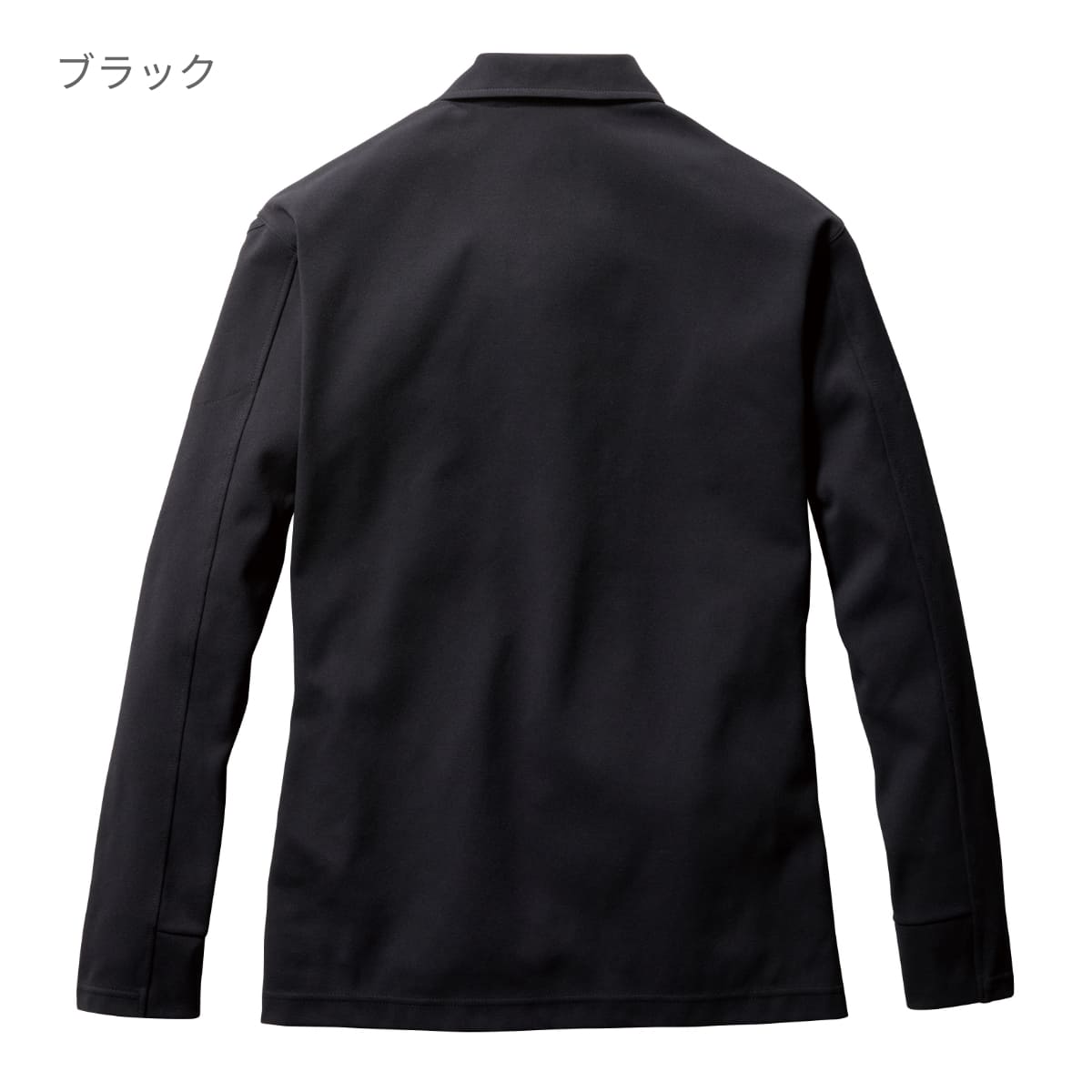 Bertluti ブラック ポロシャツ R50 長袖ポロシャツ ユニセックス 505－35 ブラック （SS～3L