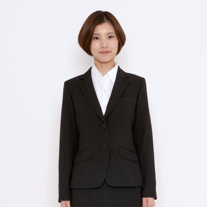 ジャケット［Herringbone PinStripe］ | 事務服 | 1枚 | AJ0245 | ネイビー×グレイ
