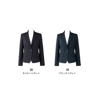 ジャケット［Herringbone PinStripe］ | 事務服 | 1枚 | AJ0246 | ブラック×グレイ
