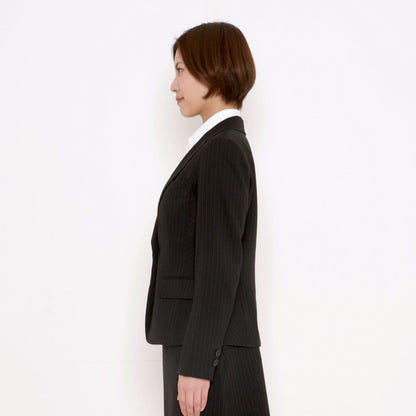ジャケット［Herringbone PinStripe］ | 事務服 | 1枚 | AJ0246 | ブラック×グレイ