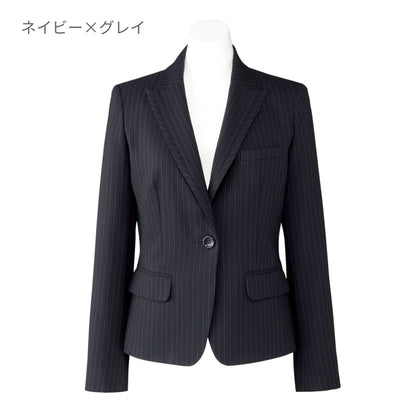 ジャケット［Herringbone PinStripe］ | 事務服 | 1枚 | AJ0246 | ブラック×グレイ
