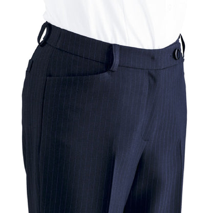 裾上げらくらくパンツ［VALUE STRIPE］ | 事務服 | 1枚 | AP6245 | ブラック×ベージュ