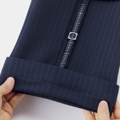 裾上げらくらくパンツ［VALUE STRIPE］ | 事務服 | 1枚 | AP6245 | ネイビー×ブルー