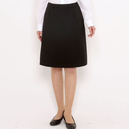 Aラインスカート［Herringbone PinStripe］ | 事務服 | 1枚 | AS2284 | ネイビー×グレイ