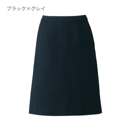 Aラインスカート［Herringbone PinStripe］ | 事務服 | 1枚 | AS2284 | ネイビー×グレイ