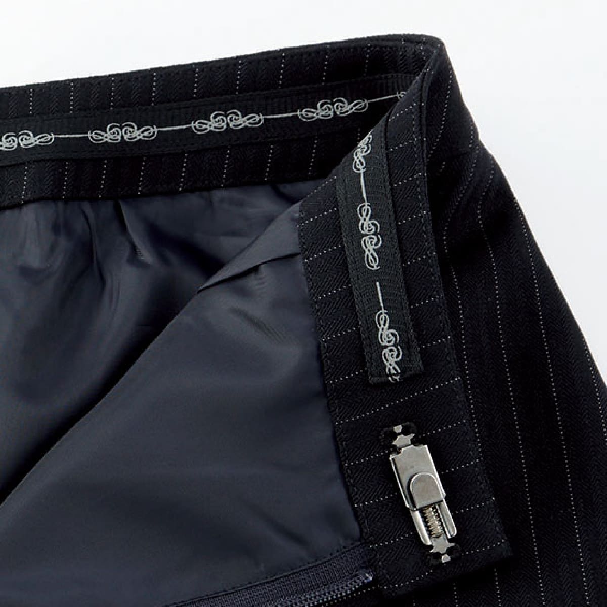 タイトスカート［Herringbone PinStripe］ | 事務服 | 1枚 | AS2285 | ネイビー×グレイ