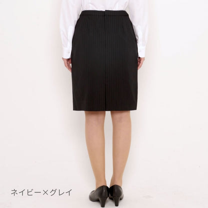 タイトスカート［Herringbone PinStripe］ | 事務服 | 1枚 | AS2285 | ネイビー×グレイ