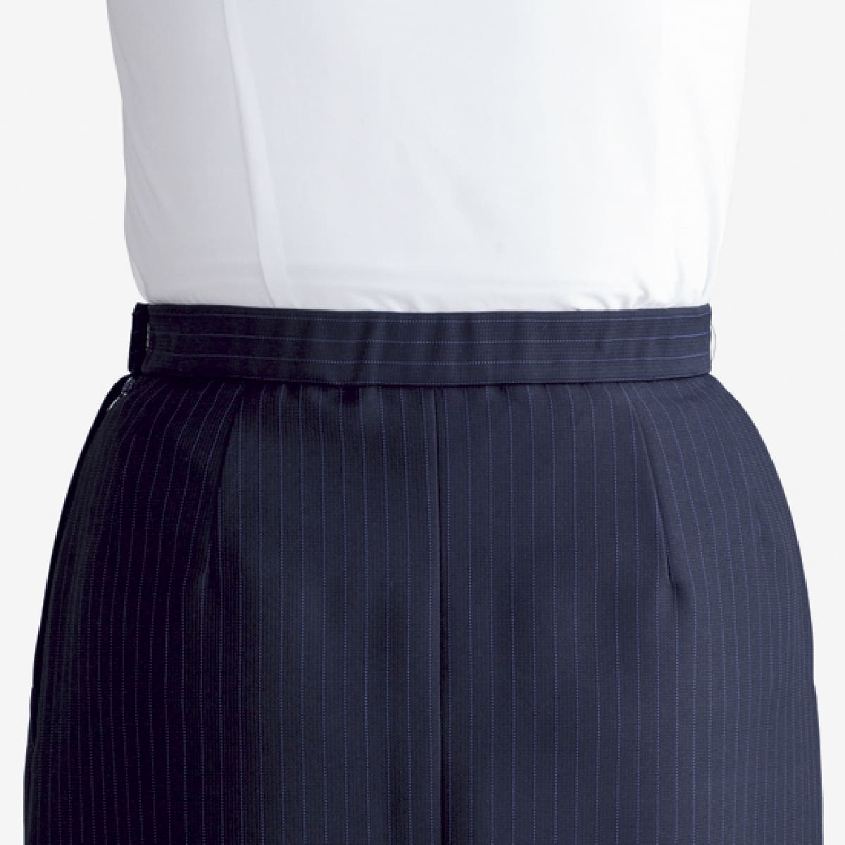 Aラインスカート［VALUE STRIPE］ | 事務服 | 1枚 | AS2317 | ブラック×ベージュ